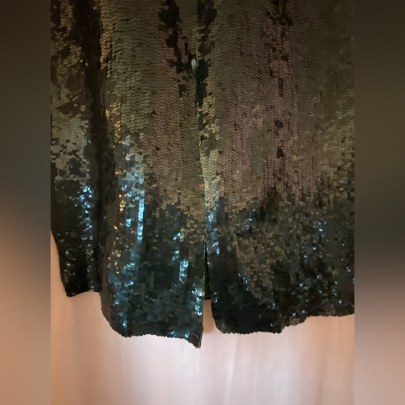 Stunning Fully Beaded & Sequined Emerald Green Mini Dress Silk - Picture 13 of 16